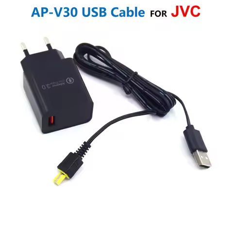 AP-V30 AP-V30U Power Bank USB Cable+Charger Adapter For JVC Everio DV Camera Camcorder GZ HM300 HM32