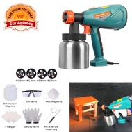 Máy phun sơn xịn Power Action 700W PSG9617S (1 Bình kim loại 1 Bình nhựa 4 đầu phun) bình sơn xịt đa