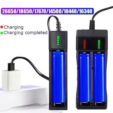 1 / 2 / 4 Slots Dual 18650 Lithium Battery Charger for 18650 14650 Charging 4.2 / 3.7 V Rechargeable