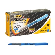 Bic Japan Bic Fluorescent Pen Highlighter Grip Blue 12 pieces BRIGRIP12BLU