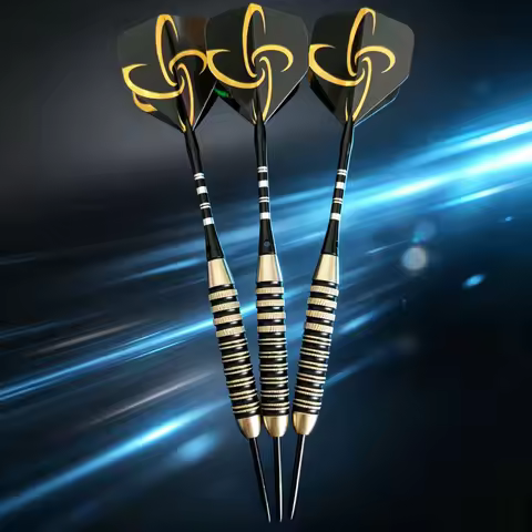 26g Steel Tip Darts Set Professional Metal Darts with Storage Case Brass Shafts Indoor Outdoor Targe