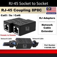 RJ-45 RJ45 Coupling 8P8C 1-to-1 Socket to Socket RJ45 Cat5/5e/Cat6 Ethernet Lan Cable Joiner Coupler