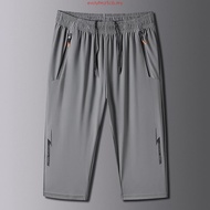 Three Quarter Pants Men 3 Quarter Pants Quick Drying Fashion Print Casual Shorts Cropped 3/4 Pants