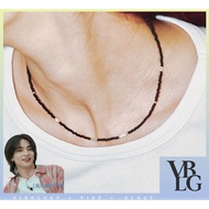 OURPIERRE Love Skinny Beads Necklace Black Unisex Men's Accessory (Worn by Stray Kids Hyunjin)