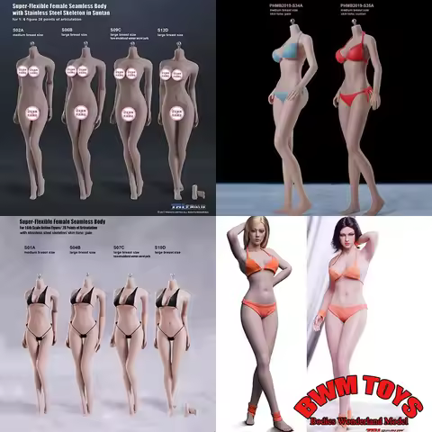 1/6 Scale 29 Types TBLeague Girl Female Large/Small Plump Breast Body Super-Flexible Seamless Body W
