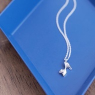 絲帶高跟鞋項鍊銀925