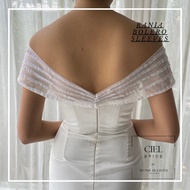 Rania Sabrina Sleeves bolero detachable Sleeves wedding cover wedding dress by CIEL BRIDE