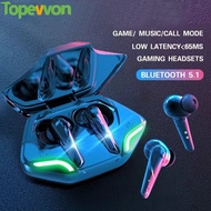 Topewon True Wireless Gaming Earphone With Microphone Bluetooth Headphone In Ear Stereo TWS