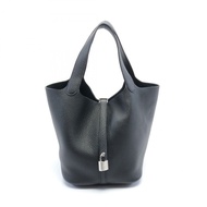 HERMES Picotin Lock MM 手提包 W Taurillon Clemence SHW 黑色 二手