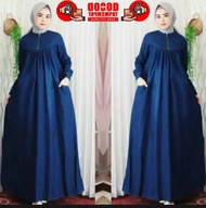 GAMIS JEANS AMBI WASH GAMIS JEANS WANITA TERBARU 2021 DRESS BAJU GAMIS WANITA GAMIS JEANS WANITA GAM