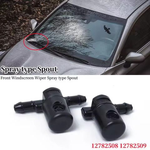 2Pcs Mist Fan Spray type Spout Front Windscreen Wiper Washer Jet Nozzles 12782508 12782509 for Opel 
