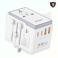 Travel Adapter 35W Dudao A35Pro | 3x USB-C + 2x USB-A | Penyesuai Plug Global