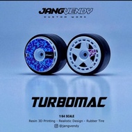 Jv Wheels diecast rubber tire model JV-08 Turbomac Ken Block