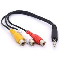 3.5 to RCA Audio Splitter Cable, 3.5mm Mini 1/8" TRS Stereo Male to 3 RCA Female Jack Adapter Cord -