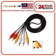 Gold Plate 3 RCA to 3 RCA AV Audio Video Cable Male to Male 1.5M/3M/5M/10M Audio Composite extension