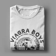 Viagra Boys Band Lelaki T Kemeja Tee Vintage Lengan Pendek T-Shirt Crewneck Atasan Bercetak Kapas