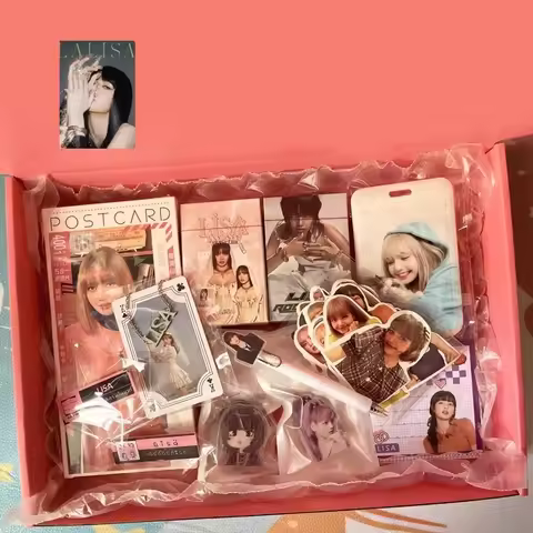 In Stock Kpop Album Handbag Stickers Photocards Bracelet JISOO JENNIE Collectible Card Set Key Chain