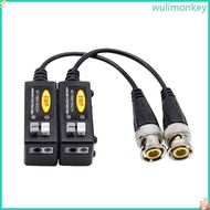 WU Professional Twisteds Pair Video Balun Transmitters Supports 8MP Resolution CCTV