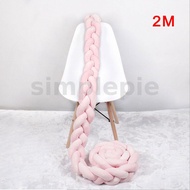 2M Baby Bumper Crib Cot Protector Infant Bedding Set for Baby Boy Girl Braid Knot Pillow Cushion Room Decor