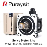 HY Puraysit Servo Motor kits 2.9KW SGD7S-200A00B202 SGM7G-30AFC61 18.6N.M 19.6A 1500RPM Dia.35mm wit