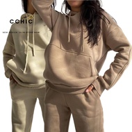 CCHIC Baggy Tracksuit baju sukan wanita hoddie baju sukan muslimah set seluar baju set wanita viral