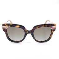 【日本直送 中古美品】Gucci GUCCI 太陽眼鏡 織帶線條 眼鏡 眼鏡 GG0281S 金屬/合成樹脂 棕色