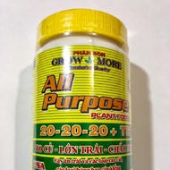 PHÂN BÓN LÁ NPK 20-20-20 + TE 500gram GROWMORE - CÂN BẰNG DINH DƯỠNG CHO CÂY