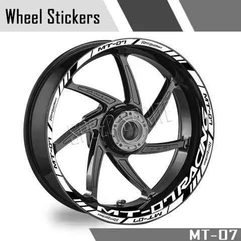 Reflective Motorcycle Wheel Sticker Hub Decals Rim Stripe Tape Waterproof Accessories For MT-07 MT07