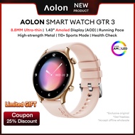 Aolon GTR 3 Smart Watch Women 45mm AMOLED Display DIY Watch Face 100+ Sports Modes Sleep Monitoring 