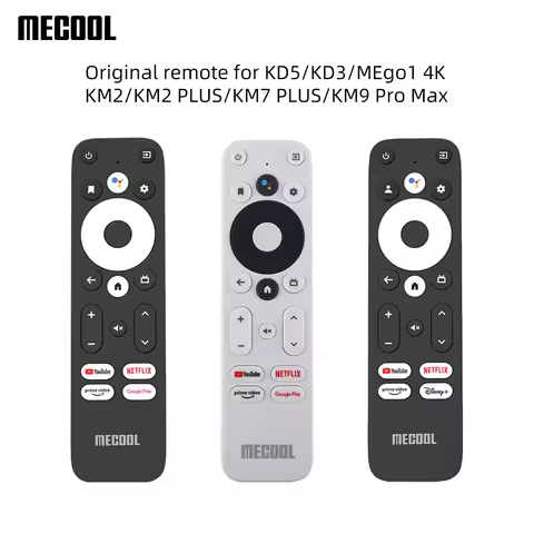 Original MECOOL Voice BT Remote Control For KM2/KD5/KD3/KM2 Plus/KM7 Plus Replacement For Netflix Go