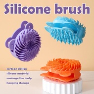 Soft Silicone Body Scrubber Scalp Exfoliating Non Irritating Wash Bath Shower Massager Skin D4i4