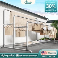 Water Pipe Clothes Drying Rack Rak Baju Besi Heavy Duty Mobile Wheeled Penyidai Baju Ampaian Baju 带轮