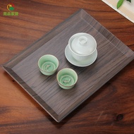 仿木托盘 茶盘 密胺茶杯盘 Imitation Wood Tray Rectangular Plastic Tea Tray Household Melamine Cup Tray Creative 