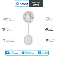 Amgras MagFan Mobile Phone Magnetic Fan Desktop Stand Fan Handheld Portable Rechargeable