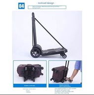 背囊尺寸最大 60 公斤負載能力多用途超輕 2 公斤折疊手推車行李車  qpokckp Backpack Size 60kg Max. Load Capacity Multipurpose Ultra