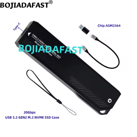20Gbps USB 3.2 Type-C To M.2 NGFF Key-M 2230 2242 2260 2280 M2 NVME SSD Adapter Case Enclosure ASM23