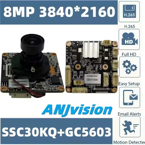 MStar SSC30KQ+SC5603 8MP 3840*2160 15FPS H.265 IP Camera Module Board M12 Lens IR-Cut 38*38mm Onvif 