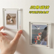 Acrylic Polaroid Photo Frame Magnetic Travel Photo Wall Card Display Stand Small Card Photo Refriger