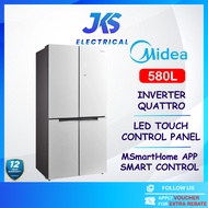 【FREE SHIPPING】Midea 507L/570L/580L Multi 4 Door Fridge | Inverter Quattro | Platinum Fresh | MSmart