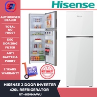 Hisense [AUTHORISED DEALER] 420L 2 Door Inverter Refrigerator RT469N4AWU - Hisense Warranty Malaysia