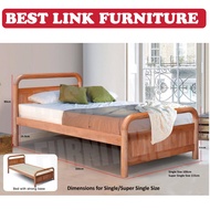 BEST LINK FURNITURE Solid Wood Bed Frame (Single Super Single Queen King)