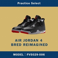 AIR A/J 4 BRED REIMAGINED Black Red Red Black Basketball Shoes FV5029-006