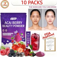 VTEAY Acai Berry Powder Mixed Berry Juice Weekit7 Beauty Drink Pcos Glow&Radiant Skin Slim Detox FDA