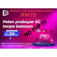 YES 5G POSTPAID PLAN SIM ONLY.UNLIMITED DATA 5G NO FUP. UNCAPPED SPEED. NO CONTRACT. TANPA KONTRAK. 