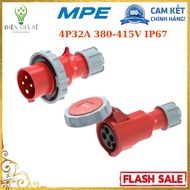 Portable Plug and Socket 4P32A 380-415V IP67(MPN2-0242) Genuine MPE