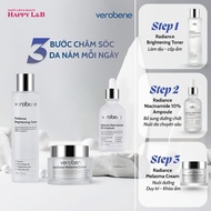 BRIGHTENING SET & MElasma INHIBIT 3 Verobene products: toner + essence + cream