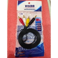 VISERO 3.5mm to 3 RCA Audio Jack Cable AV Audio Video Jack 3.5mm to RCA TV DVD Speaker AV005 3.5mm A