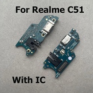 For Realme C33 C51 C53 C55 Micro USB Charger Dock Connector Charging Port Microphone Flex Cable Repl