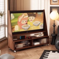 Small Item Small Apartment Bracket Integrated TV Storage Solid Wood Living Room 2025 TV New Style Mo