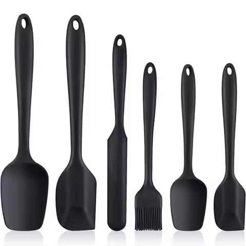 6-piece silicone spatula set food grade non-stick heat-resistant thickened spatula oil brush spatula